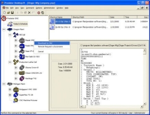 A screenshot of Predator DNC software that lets you manage CNC programs and machine parameters on a single network.