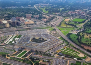 An aerial view of the United States Pentagon.