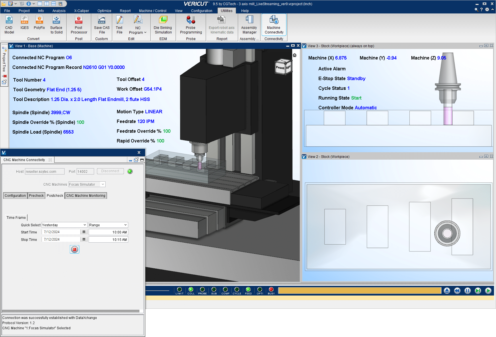 New VERICUT® CNC Machine Connectivity Feature Improves Program Accuracy Through Digital Twin Technology New VERICUT® CNC Machine Connectivity Feature Improves Program Accuracy Through Digital Twin Technology