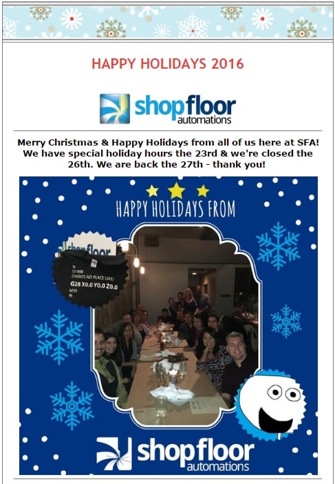 Holiday 2016 SFA Newsletter Holiday 2016 SFA Newsletter
